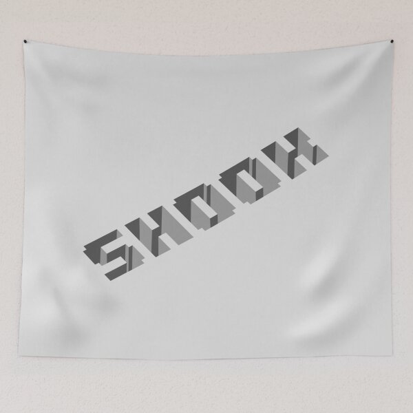Item preview, 3D coffin style hole text 'shook' designed and sold by Skinpedia.