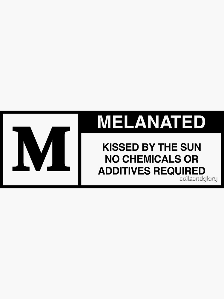Thumbnail 3 of 3, Sticker, Melanin Advisory | Melanin Shirt | Melanin Magic | Black Girls Rock | Curl Girl Tshirt | Brown Sugar Shirt | Natural Hair t-shirt designed and sold by coilsandglory.
