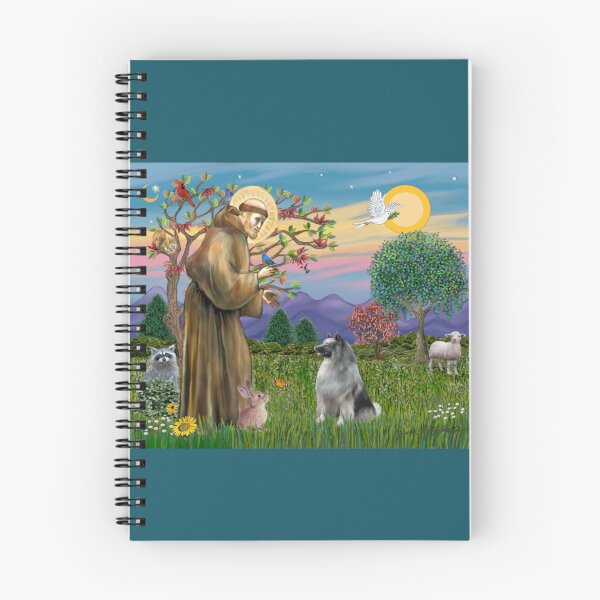 Item preview, St. Francis Blesses a Keeshond designed and sold by JeanBFitzgerald.