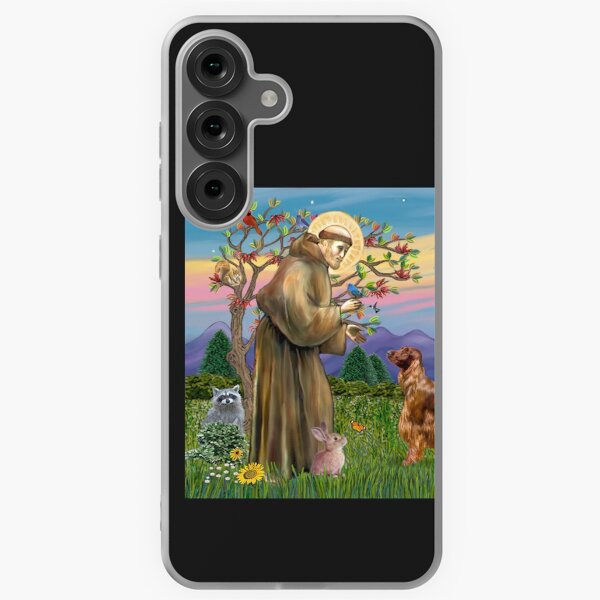 Item preview, St. Francis Blesses an Irish Setter designed and sold by JeanBFitzgerald.