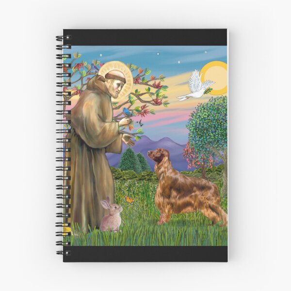 Item preview, St. Francis Blesses an Irish Setter designed and sold by JeanBFitzgerald.