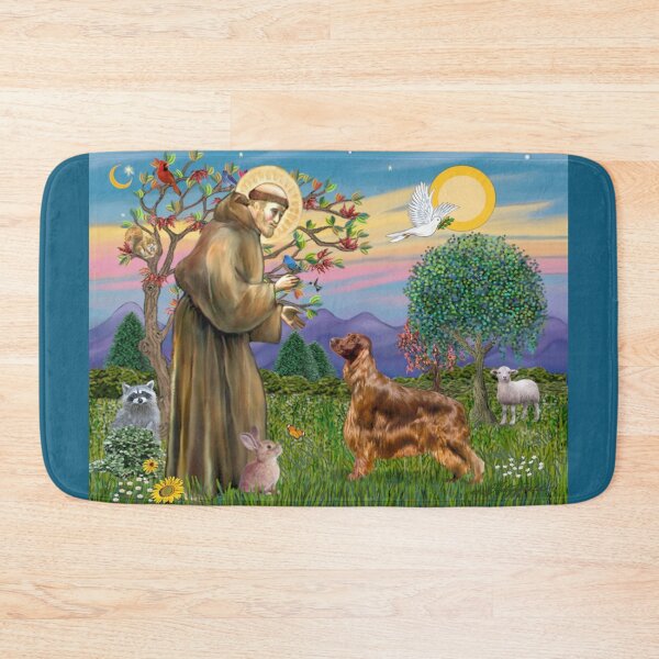 Item preview, St. Francis Blesses an Irish Setter designed and sold by JeanBFitzgerald.