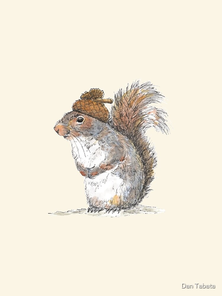 Squirrel with an Acorn Hat by dmtab