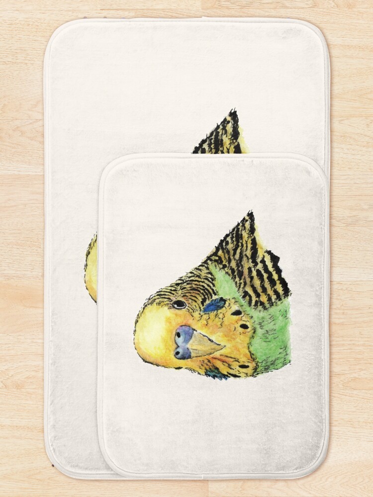 Alternate view of Prettyboy the Green Parakeet Bath Mat