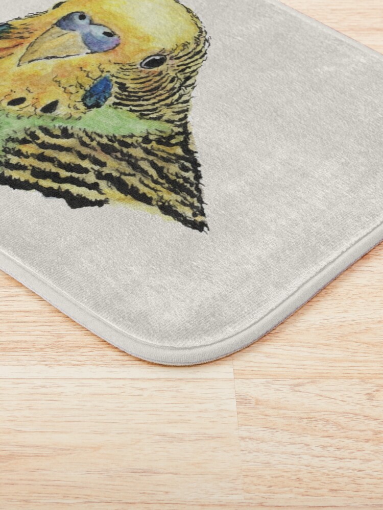 Alternate view of Prettyboy the Green Parakeet Bath Mat