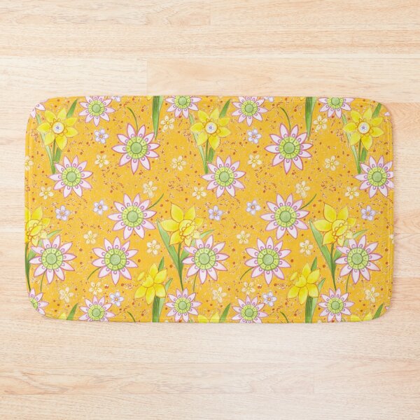 Item preview, Spring flowers on orange designed and sold by Seehas-Design.