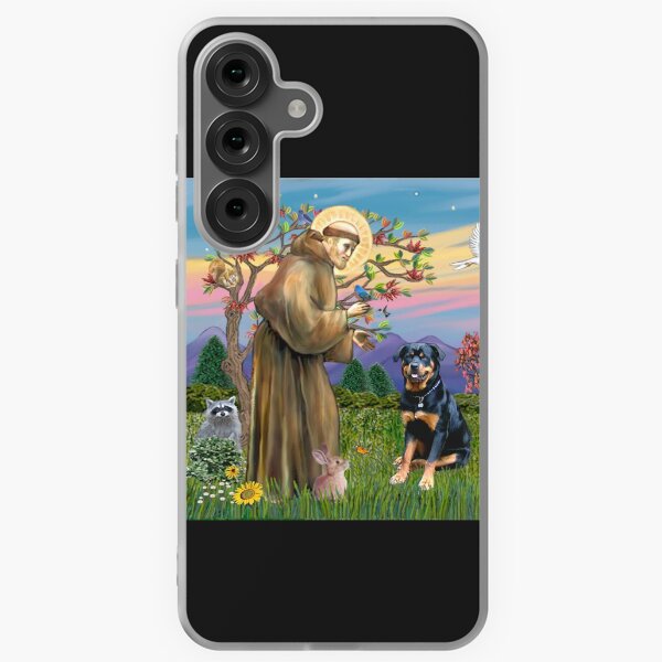 Item preview, St. Francis Blesses a Rottweiler designed and sold by JeanBFitzgerald.