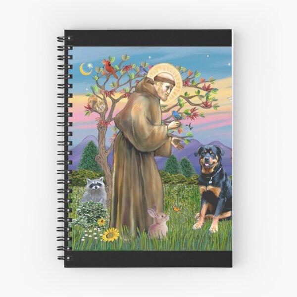 Item preview, St. Francis Blesses a Rottweiler designed and sold by JeanBFitzgerald.