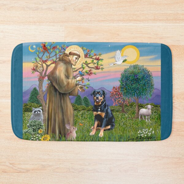 Item preview, St. Francis Blesses a Rottweiler designed and sold by JeanBFitzgerald.