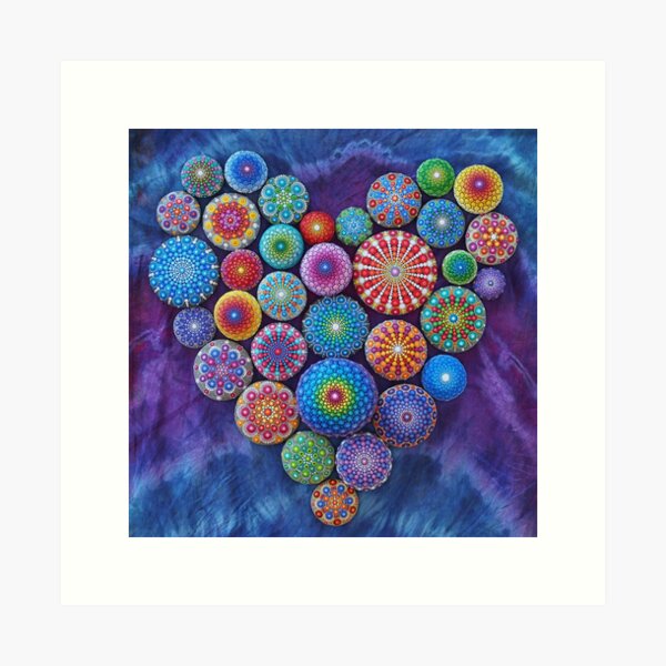 Rainbow Mandala Dot Painting. Dot Art. Dotillism. Hand painted chakra  inspired Mandala painting.