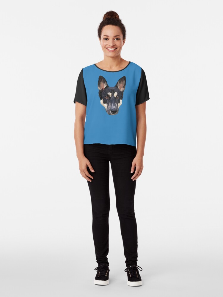 Alternate view of Digital Dog Chiffon Top