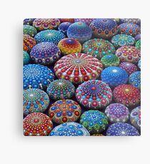 Jewel Drop Mandala Stone Collection #2 Metal Print