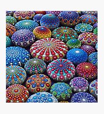 Jewel Drop Mandala Stone Collection #2 Photographic Print