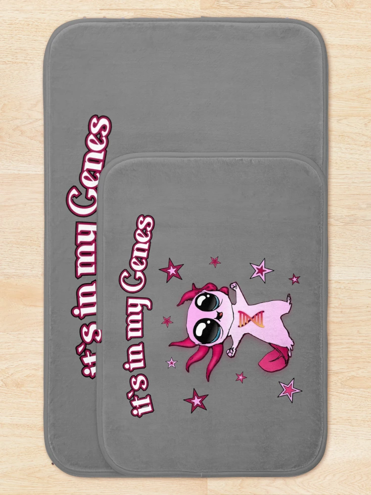 Thumbnail 5 of 6, Bath Mat, Axolotl DNA designed and sold by Raeolus.