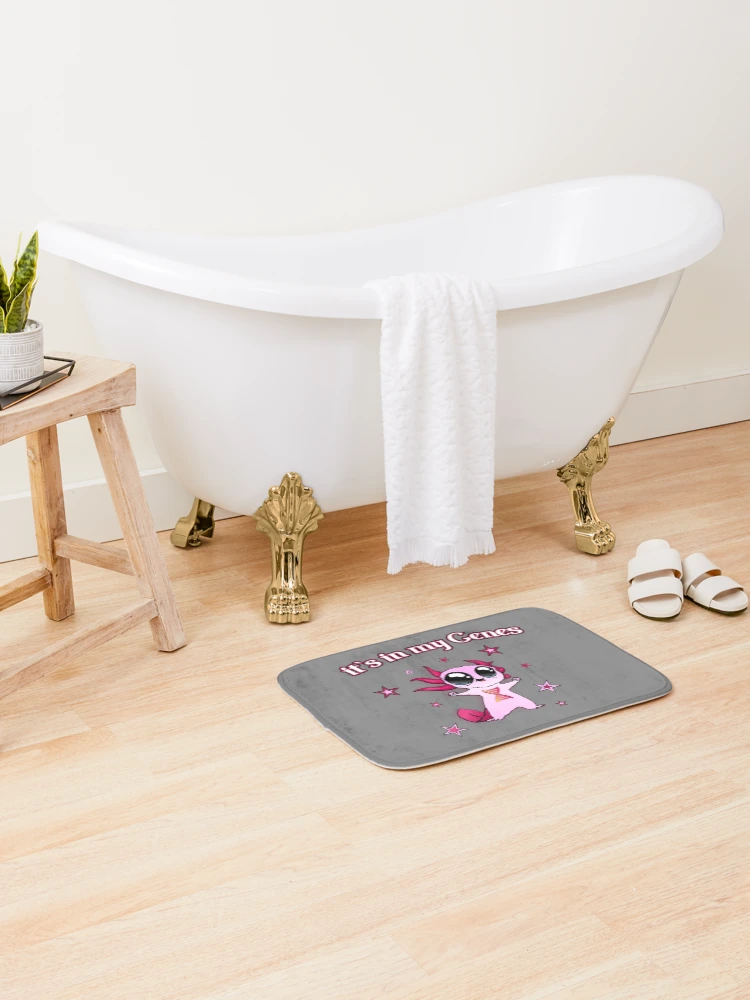 Thumbnail 2 of 6, Bath Mat, Axolotl DNA designed and sold by Raeolus.
