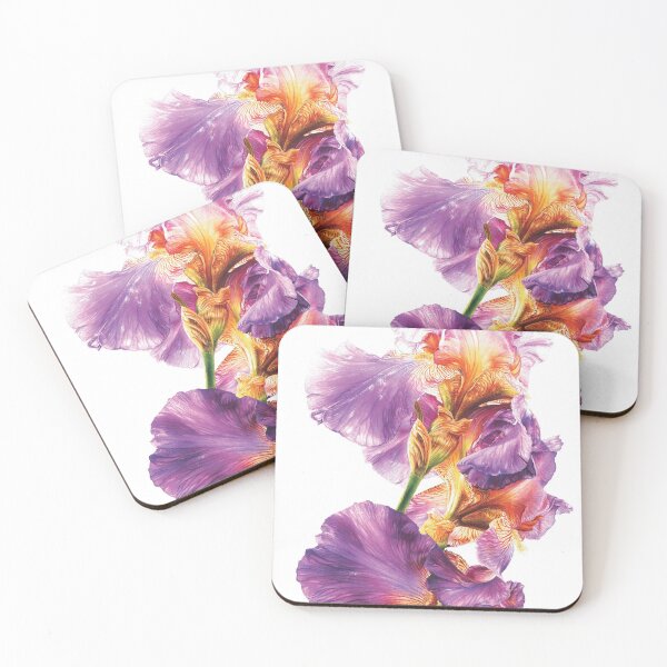 Item preview, Botanical Iris Watercolor Painting designed and sold by Debbie Friis-Pettitt.