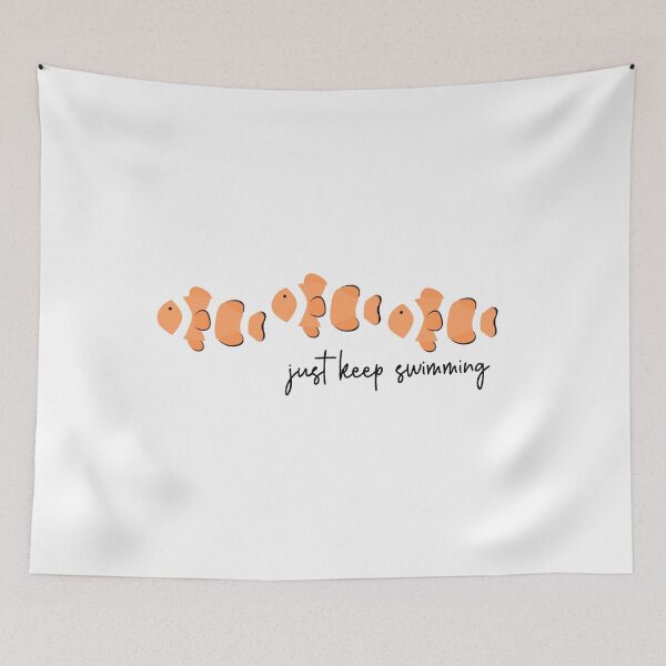 Item preview, Just Keep Swimming Clown Fish designed and sold by annmariestowe.