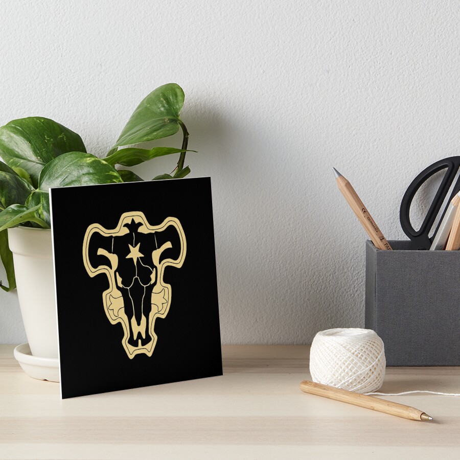 Black Clover Black Bulls Art Board Print By Alasigraff Redbubble - roblox anime cross 2 yami