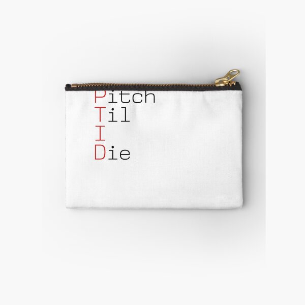Aperçu de l'œuvre Pitch Til I Die - Texte Noir créée et vendue par wedontknowgames.
