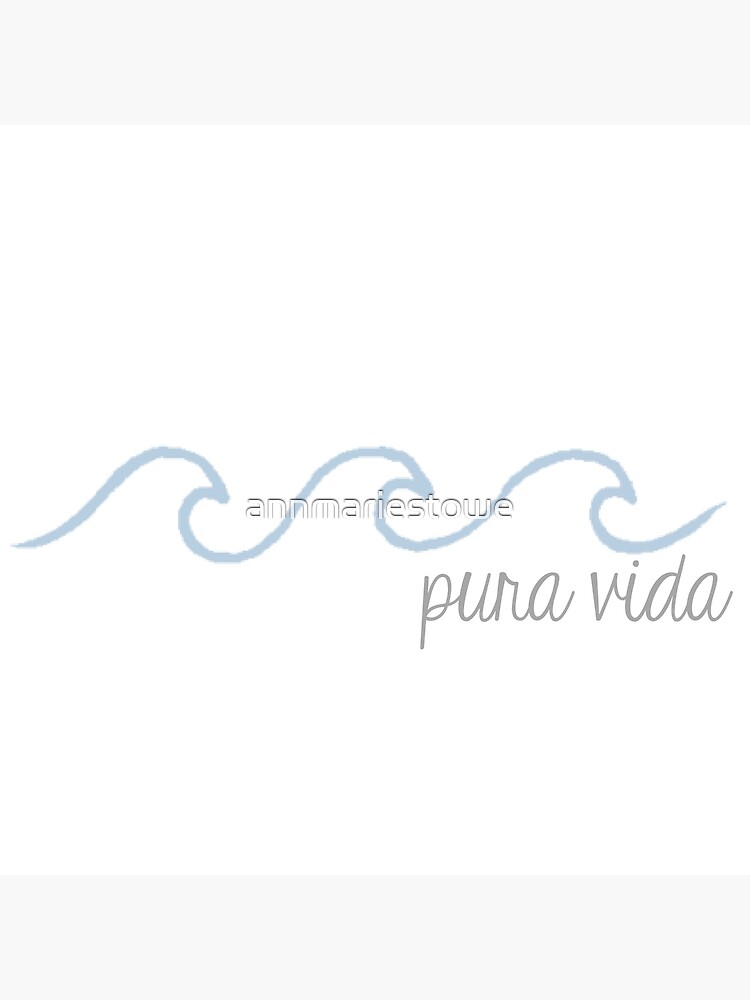 Disover Pura Vida Wave in Cursive Premium Matte Vertical Poster