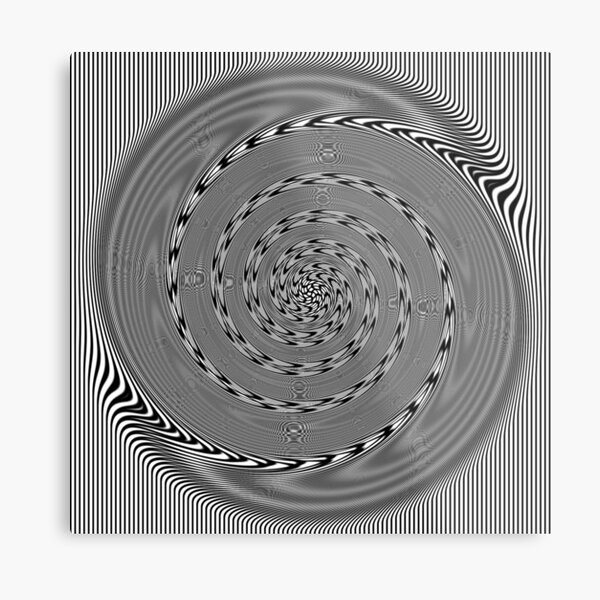 #Illustration, #abstract, #pattern, #vortex, design, wave, shape, illusion, twirl Metal Print