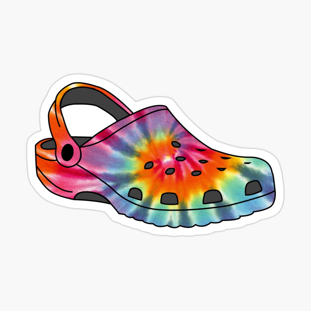 tie dye rainbow crocs