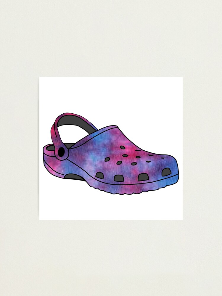 purple crocs tie dye