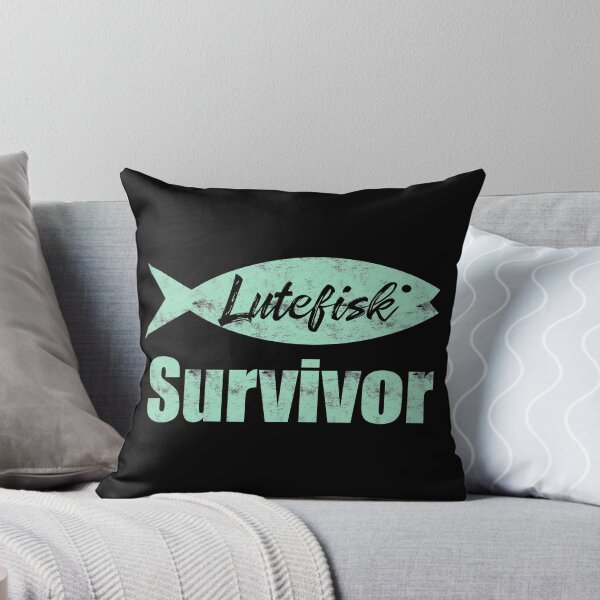 Item preview, Lutefisk Survivor  Funny Scandinavian Fishing Shirt designed and sold by funnytshirtemp.