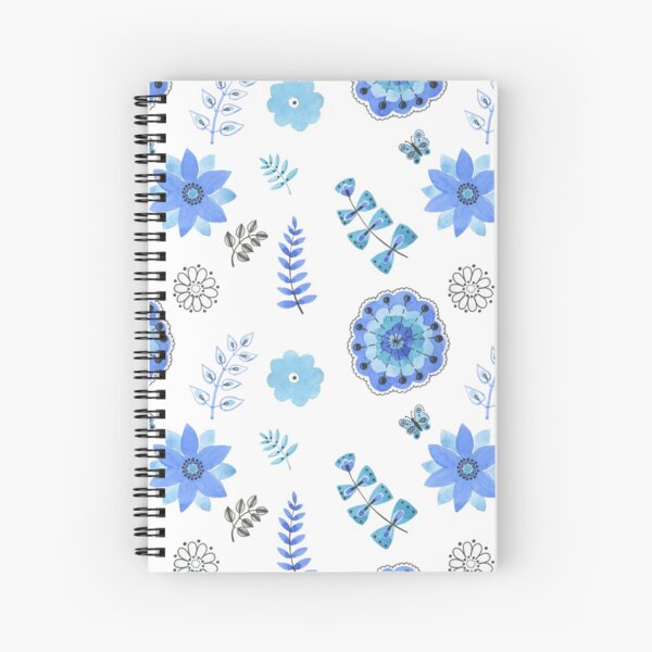 Item preview, Blue Floral Pattern on White - Branches designed and sold by TheJessaChannel.