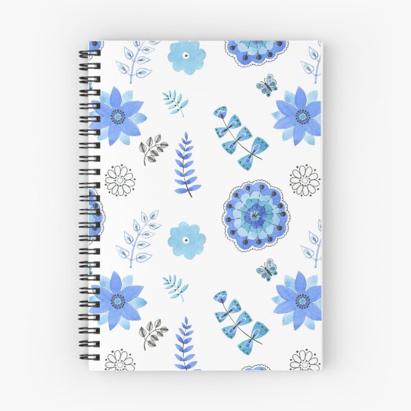 Item preview, Blue Floral Pattern on White - Branches designed and sold by TheJessaChannel.