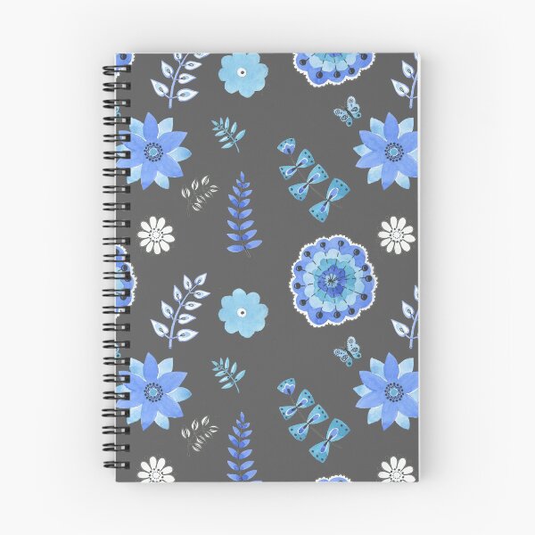 Item preview, Blue Floral Pattern on Dark - Branches designed and sold by TheJessaChannel.