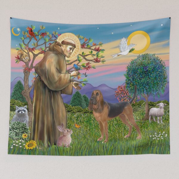 Item preview, Saint Francis Blesses a Bloodhound designed and sold by JeanBFitzgerald.