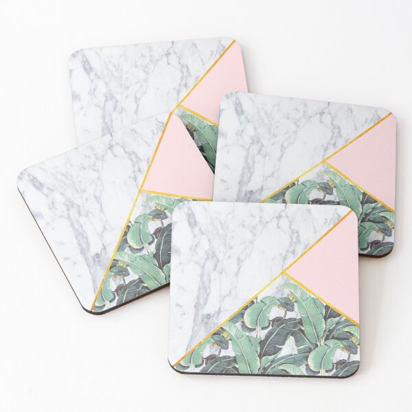 Item preview, Marble/Banana Leaves/Pink designed and sold by monpetitbambino.