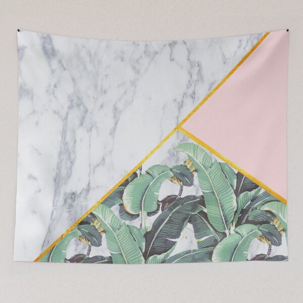 Item preview, Marble/Banana Leaves/Pink designed and sold by monpetitbambino.