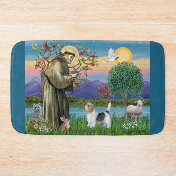 Item preview, St. Francis Blesses a Petit Basset Griffon Vendeen designed and sold by JeanBFitzgerald.