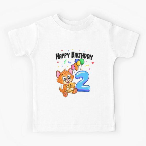 T Shirt Enfant Anniversaire 2 Ans Joyeux Anniversaire 2 Ans Par Katilan Redbubble