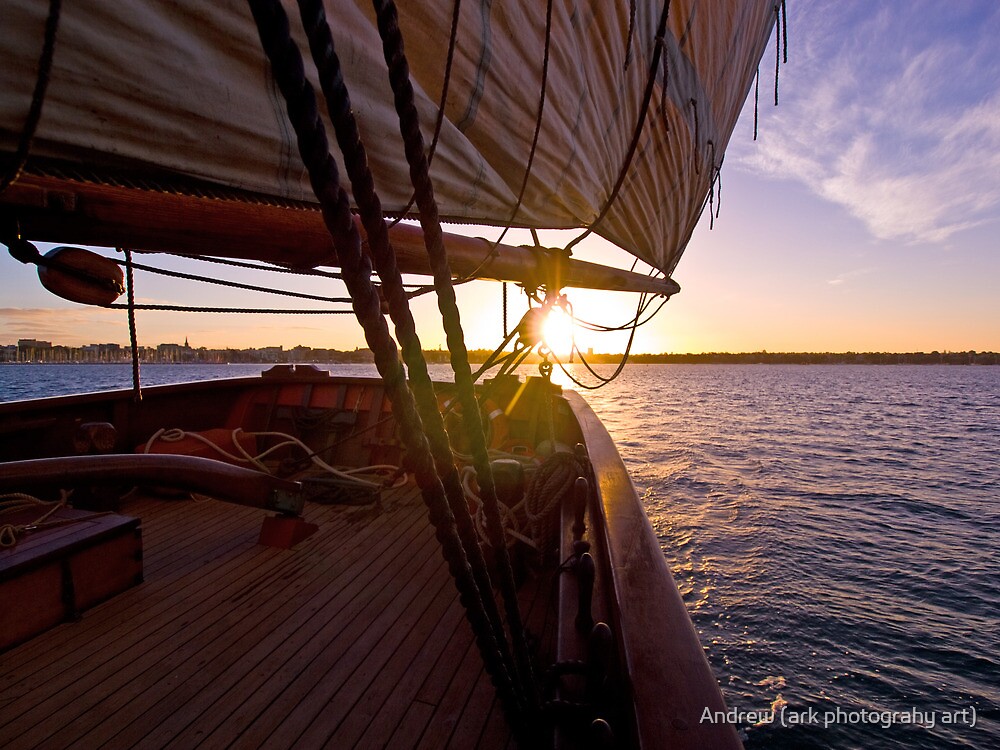 We set sail at sunset by Andrew (ark photograhy art)