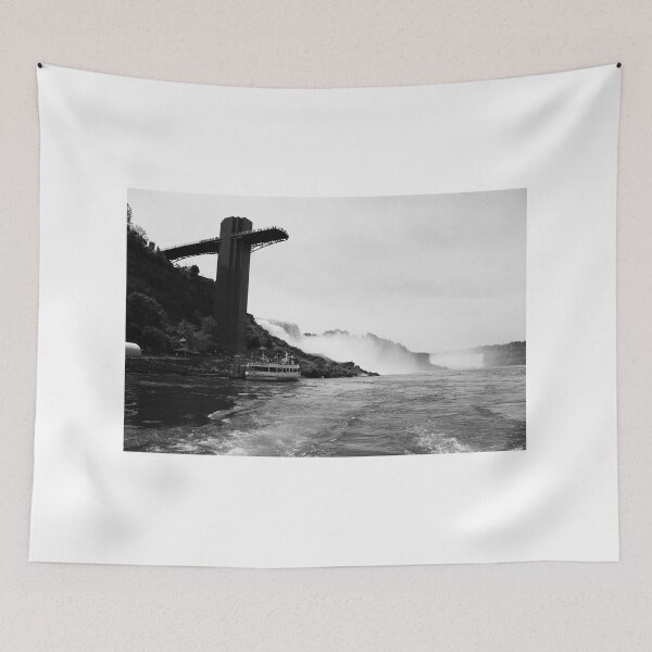 Item preview, American Falls Showing the Horseshoe Falls - Black and White designed and sold by BritishYank.