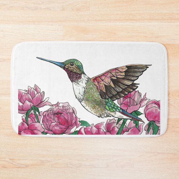 Item preview, Hummingbird & Peonies designed and sold by Katrina Hass.