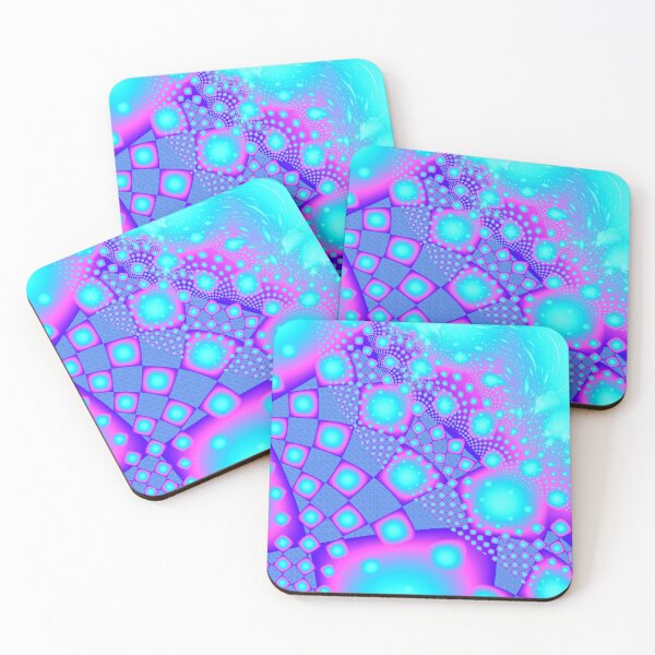 Item preview, Neon Molecules Psychedelic Fractal designed and sold by bohemianbound.