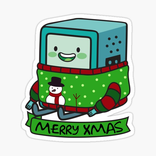 Vista previa del artículo con la obra «BMO Navidad», diseñado y vendido por plushism.