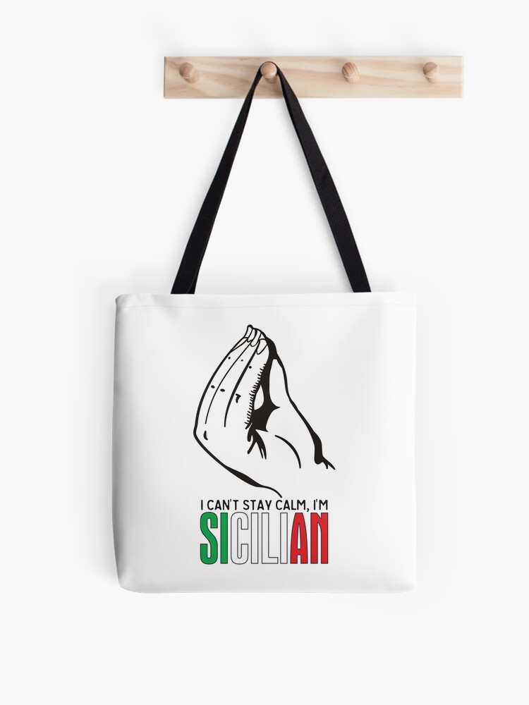 Sicily Leather Tote Bags - Sicily Flag With Celtic Tree of Life