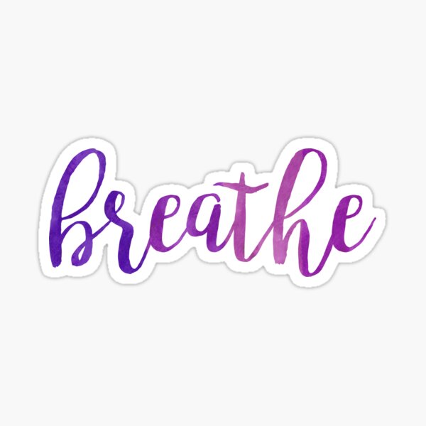 Item preview, Ultra Violet Watercolor Breathe Motivational Quote designed and sold by blueskywhimsy.