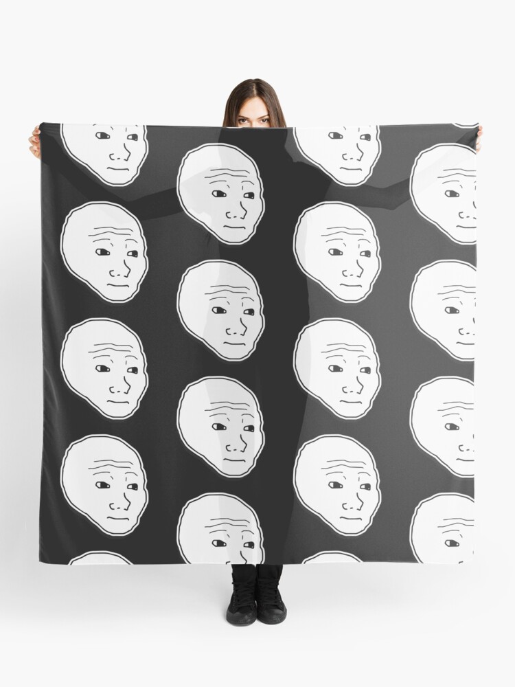 Yes Chad Meme Wojak Scarf for Sale by IconicalHawk