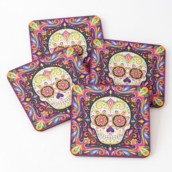 Item preview, Psychedelic Sugar Skull - Colorful Art by Thaneeya McArdle designed and sold by Thaneeya McArdle.