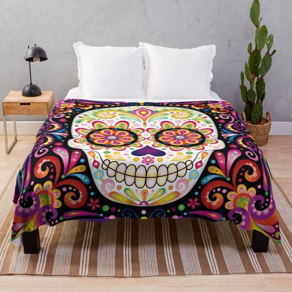 Item preview, Psychedelic Sugar Skull - Colorful Art by Thaneeya McArdle designed and sold by Thaneeya McArdle.