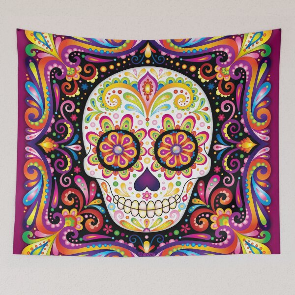 Item preview, Psychedelic Sugar Skull - Colorful Art by Thaneeya McArdle designed and sold by Thaneeya McArdle.