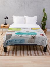 john mulaney quote collage Throw Blanket