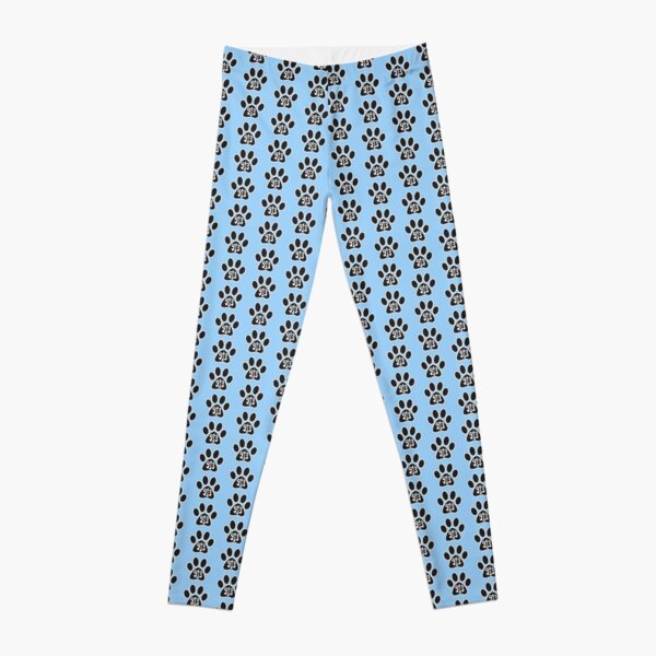 Hand Drawn Kansas Paw 913 Area Code Leggings