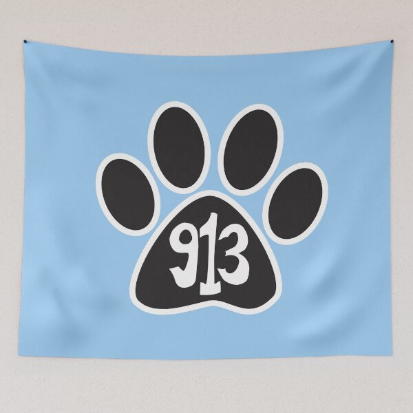 Item preview, Hand Drawn Kansas Paw 913 Area Code designed and sold by itsrturn.